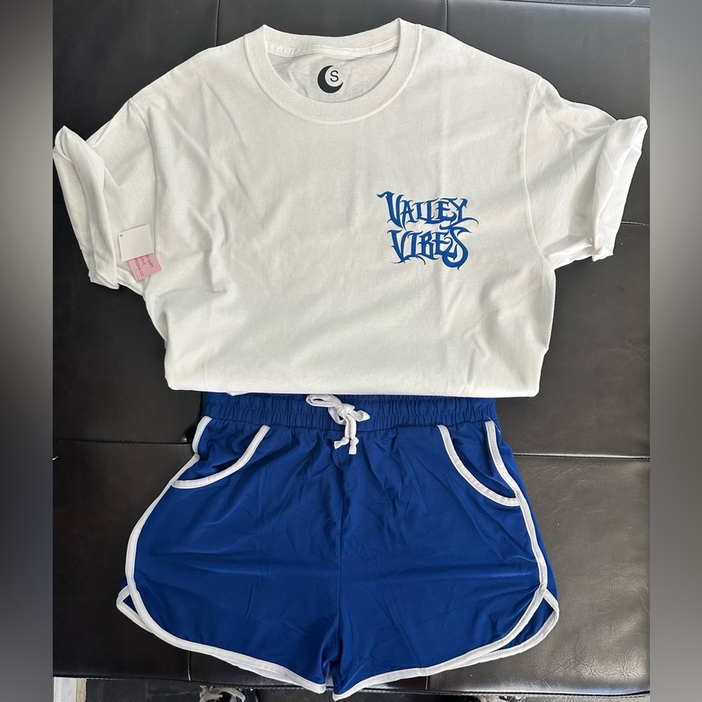 Blue Track Shorts